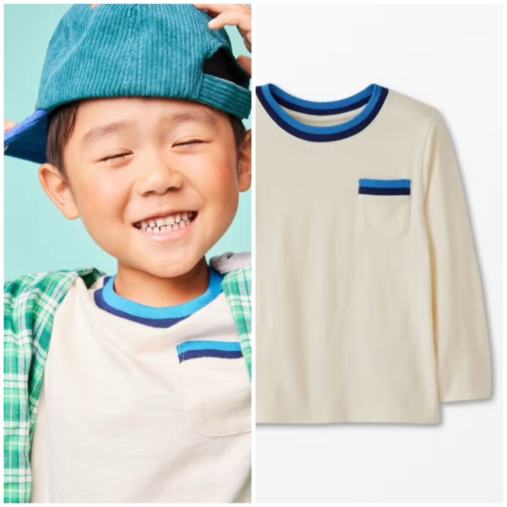 Hanna Andersson Long Sleeve pocket Tee